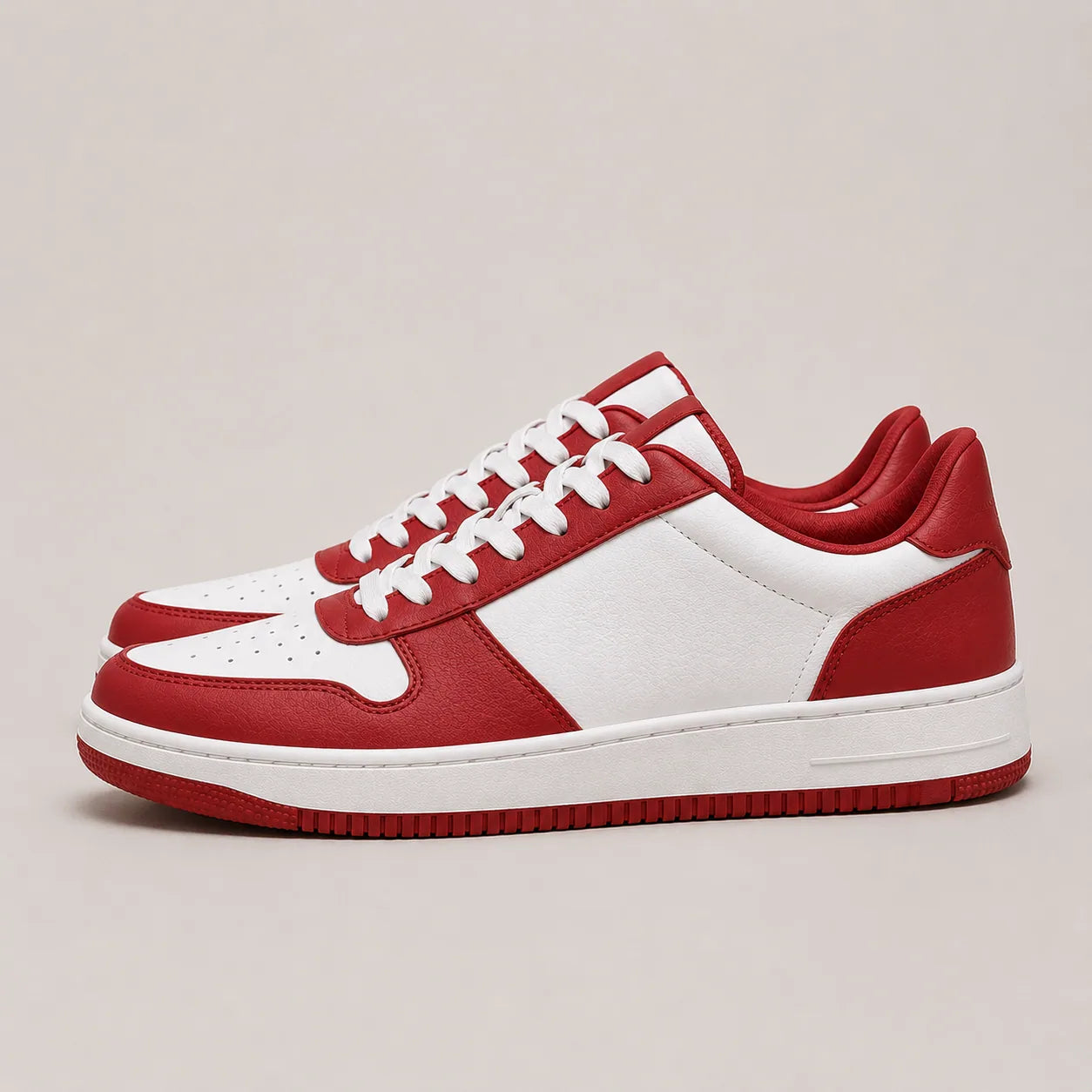 Classic red sneakers