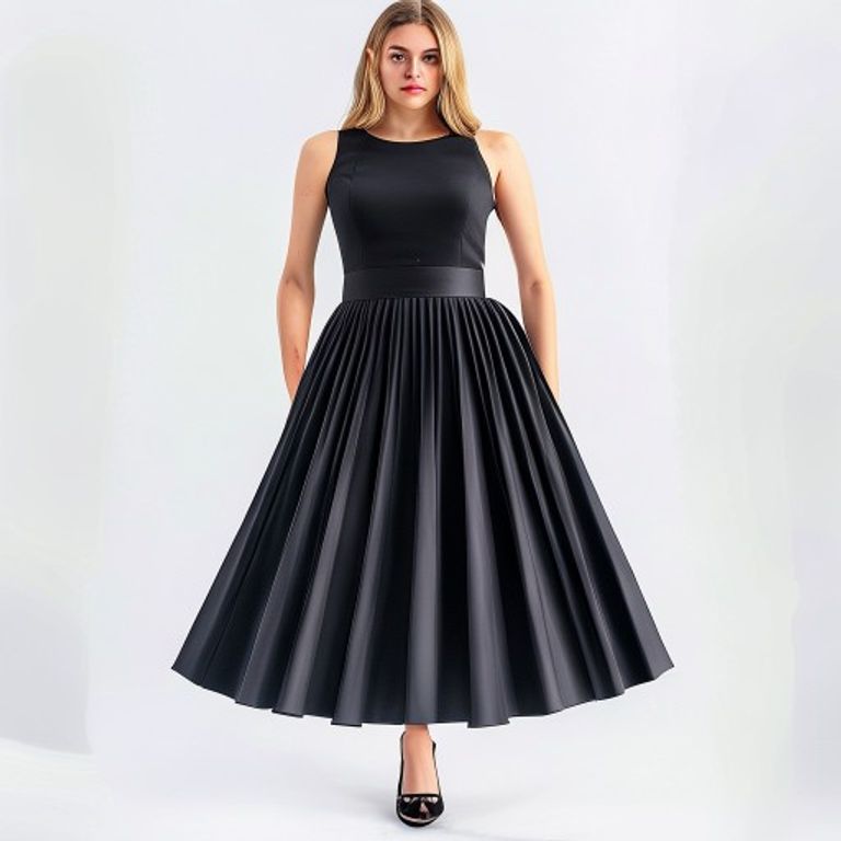 Marina Pleated Midi Dress